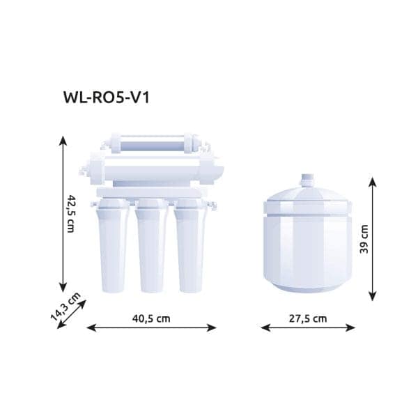 Atvirkštinio osmoso sistema WaterLovers RO5 V1 100 GPD - Image 5