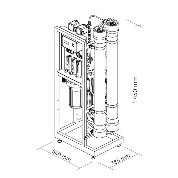 Ecosoft Brackish 4" RO system MO12000 with Econnect, w/o membranes - Image 3