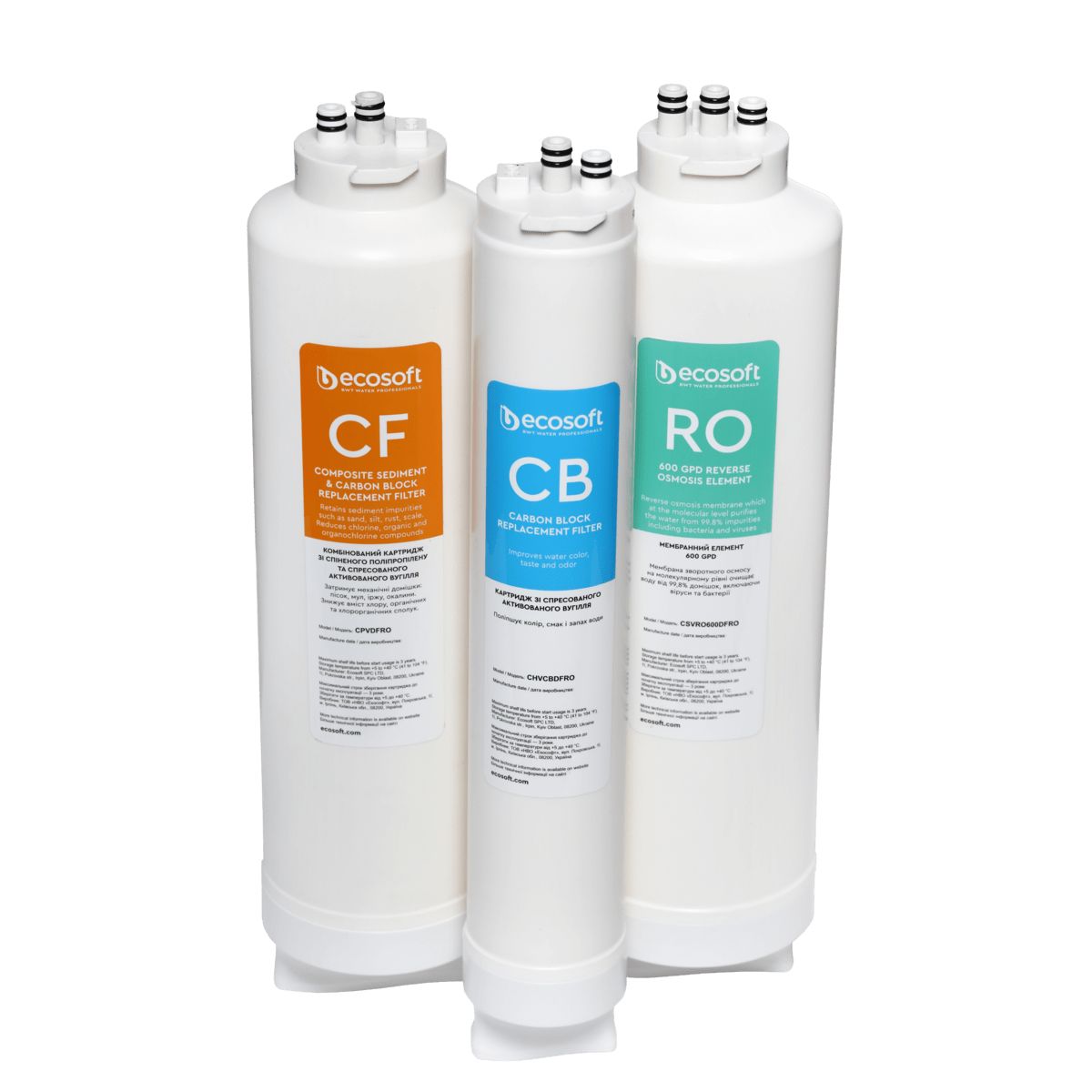 Ecosoft filtrų komplektas su membrana skirtas CROSS 90 filtrams - Image 3