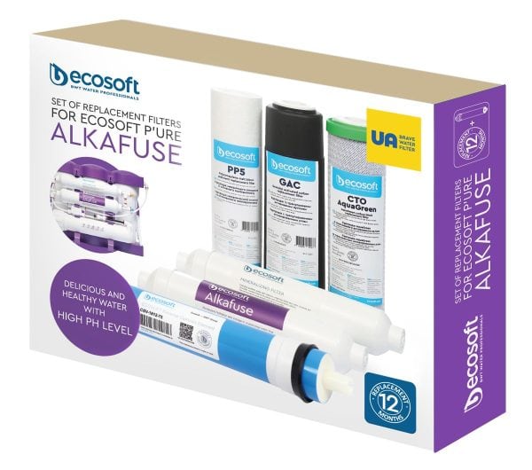 Ecosoft P'URE Alkafuse 5 kasesčių rinkinys+ membrana 75 GPD - Image 2
