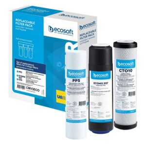 Ecosoft pakaitinių filtrų rinkinys 3 pakopų vandens filtrams