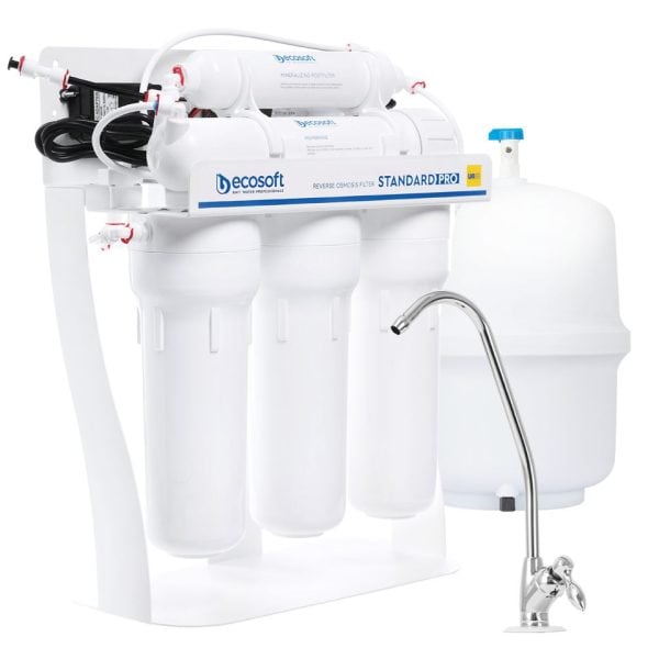 Ecosoft Standard PRO atvirkštinio osmoso filtras su mineralizacija ir siurbliu