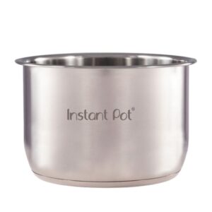 Stainless steel Instant Pot inner cooking pot for pressure cookers and multi-cookers, durable and easy to clean.