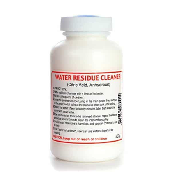 EPA water residue cleaner bottle for pool and spa water treatment, contains citric acid, suitable for removing water residue, environmentally friendly pool filter cleaning solution.