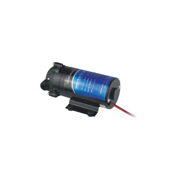 Gas filter for air purification system, compact black and blue design, ideal for industrial or automotive use, powered by electrical connection, easy mounting.
