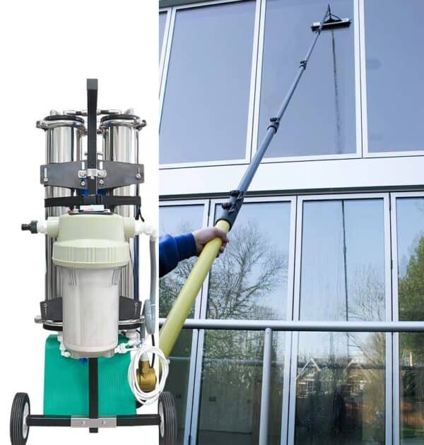 Filterplace.eu high-pressure window cleaning equipment for streak-free glass surfaces.