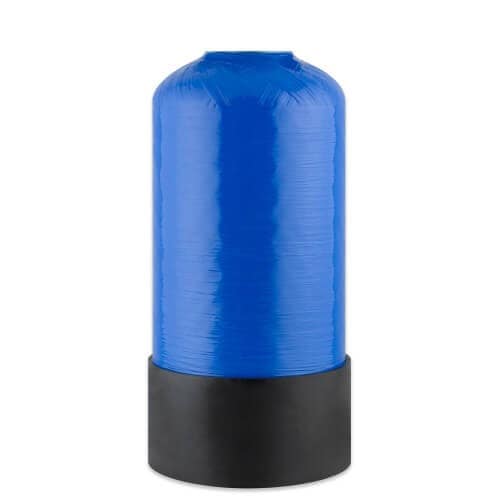 Blue water filter tank for industrial and residential water treatment systems. Large capacity, durable construction, ideal for clean water production.