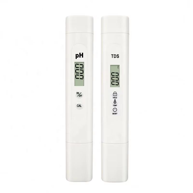 Digital pH and TDS water tester pens for accurate water quality measurement, suitable for home, laboratory, and outdoor use. Compact and easy to use for testing drinking water, aquariums, and hydroponics.